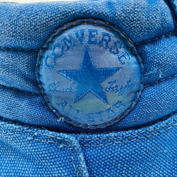 Converse Chuck Taylor All Stars Blue Canvas Hi-Top Sneakers - Picture 4 of 6